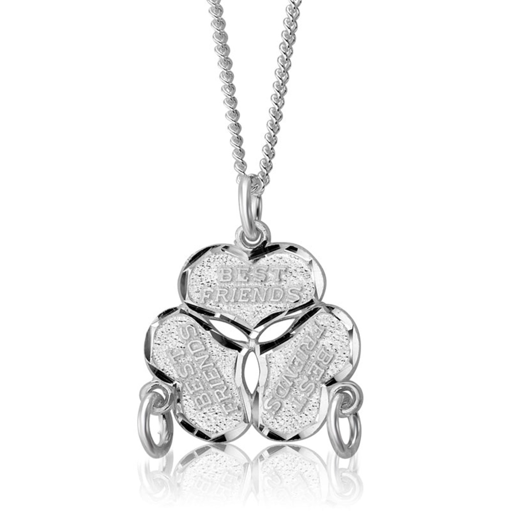 Sterling Silver Breakable Best Friend Charm Necklace